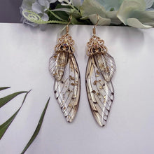 Load image into Gallery viewer, Fairy Wing Statement Earrings