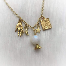 Load image into Gallery viewer, Moonstone Tarot Card Necklace