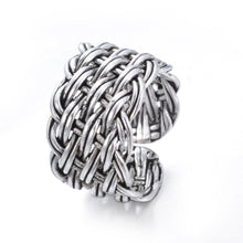 Load image into Gallery viewer, Silver Basket Weave Ring