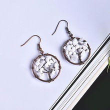 Load image into Gallery viewer, Natural Crystal Tree Earrings