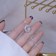 Load image into Gallery viewer, Gold & Crystal Crescent Moon Bracelet