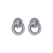 Load image into Gallery viewer, Double Crystal Hoop Earrings
