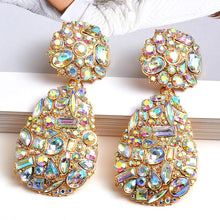 Load image into Gallery viewer, Colorful Crystal Statement Earrings