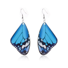 Load image into Gallery viewer, Multi-Colored Butterfly Drop Earrings