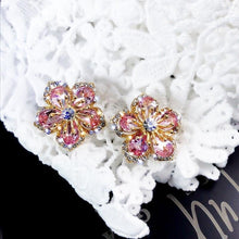 Load image into Gallery viewer, Blooming Crystal Flower Earrings