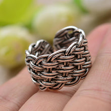 Load image into Gallery viewer, Silver Basket Weave Ring