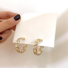 Load image into Gallery viewer, Chain Hoop Earrings