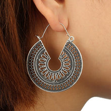 Load image into Gallery viewer, Mandala Hoop Earrings