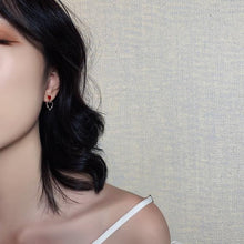 Load image into Gallery viewer, Red & Gold Heart Pendant Earrings