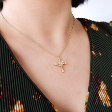 Load image into Gallery viewer, Crystal Cross Pendant Necklace