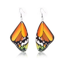 Load image into Gallery viewer, Multi-Colored Butterfly Drop Earrings