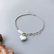 Load image into Gallery viewer, 'Lucky Girl' Silver Charm Bracelet