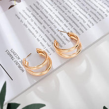 Load image into Gallery viewer, Triple Hoop Earrings