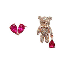 Load image into Gallery viewer, Teddy Bear & Heart Earrings