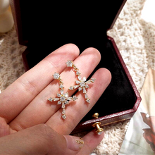 Load image into Gallery viewer, Crystal Cross Pendant Earrings