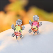 Load image into Gallery viewer, Crystal Turtle Earrings