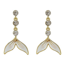 Load image into Gallery viewer, Mermaid Tail Crystal Earrings