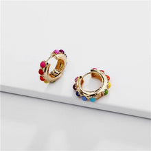 Load image into Gallery viewer, Colorful Pearl Hoop Earrings