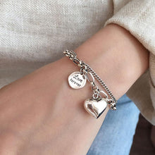 Load image into Gallery viewer, 'Love Forever' Silver Charm Bracelet