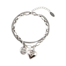 Load image into Gallery viewer, 'Love Forever' Silver Charm Bracelet