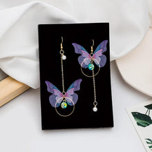 Load image into Gallery viewer, Butterfly Pearl Tassel Earrings