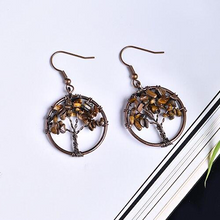 Load image into Gallery viewer, Natural Crystal Tree Earrings