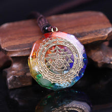 Load image into Gallery viewer, Seven Chakra Orgonite Necklace