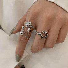 Load image into Gallery viewer, Smiling Face Ring Set