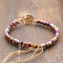 Load image into Gallery viewer, Jasper Stone Tree of Life Bracelet
