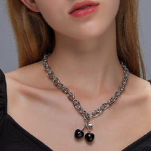 Load image into Gallery viewer, Black Cherry Pendant Necklace