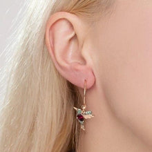 Load image into Gallery viewer, Hummingbird Hoop Earrings