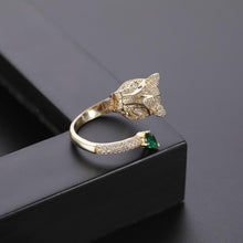 Load image into Gallery viewer, Leopard Emerald Ring