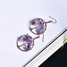 Load image into Gallery viewer, Natural Crystal Tree Earrings