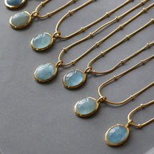 Load image into Gallery viewer, Aquamarine 18K Gold Necklace