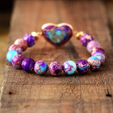Load image into Gallery viewer, Imperial Jasper Heart Bracelet