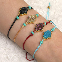 Load image into Gallery viewer, Lucky Hamsa Hand Charm Bracelet
