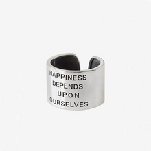 Load image into Gallery viewer, 'Happiness Depends Upon Ourselves' Ring