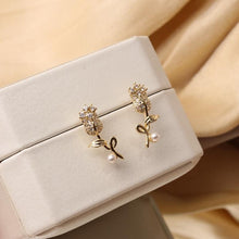 Load image into Gallery viewer, Crystal Rose Stud Earrings
