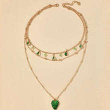 Load image into Gallery viewer, Palm Leaf Pendant Necklace