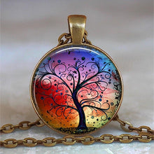 Load image into Gallery viewer, Tree of Life Glass Pendant Necklace
