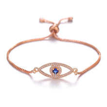 Load image into Gallery viewer, Blue Evil Eye Charm Bracelet