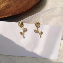 Load image into Gallery viewer, Golden Rose Earrings