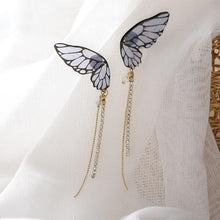 Load image into Gallery viewer, Butterfly Wing Tassel Earrings