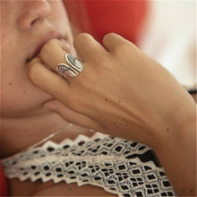 Load image into Gallery viewer, Angel Wing Silver Ring