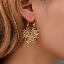 Load image into Gallery viewer, Lotus Mandala Earrings