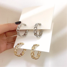 Load image into Gallery viewer, Chain Hoop Earrings
