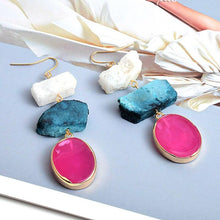 Load image into Gallery viewer, Natural Stone Statement Earrings