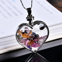 Load image into Gallery viewer, Natural Crystal Heart Necklace