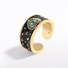 Load image into Gallery viewer, Crystal Evil Eye Rings