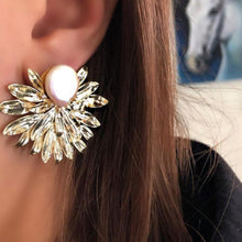 Load image into Gallery viewer, Geometric Gold Statement Earrings